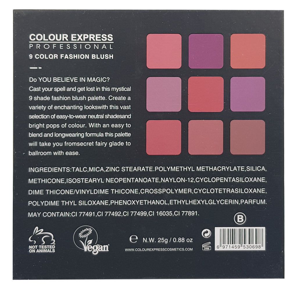Color Express professional B Ultimate fashion Blush 9 shades