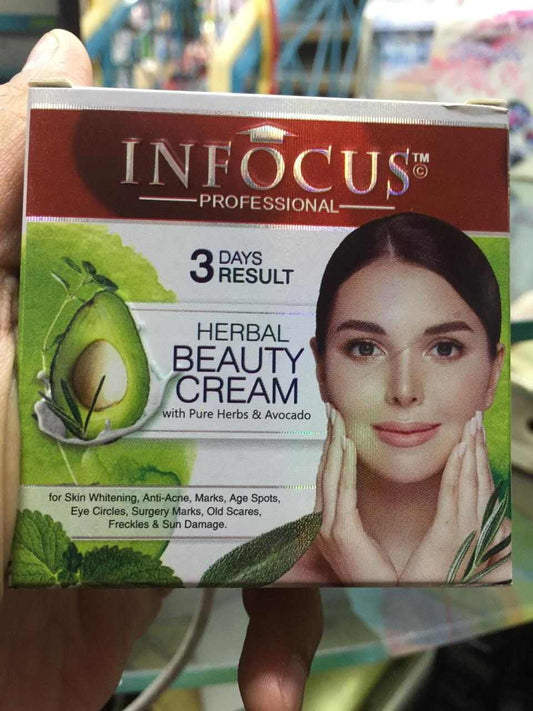 Infocus herbal Whitening Cream 3days results with pure herbs&Avocado 18ml