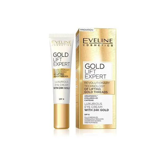 Eveline Gold Lift Expert Eye Cream 15ml for Wrinkles,puffiness,dark circles 15ml
