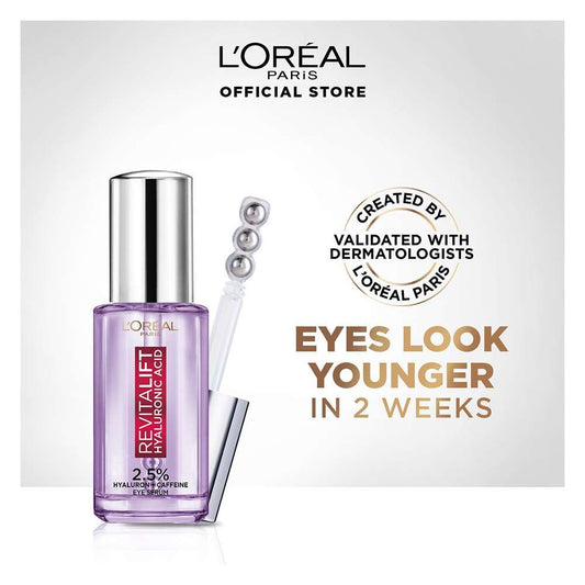 LOreal Paris Revitalift 1.5% Hyaluronic Acid + 1% Caffeine Hydrating Eye Serum, 20ml