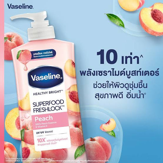 Vaseline Healthy Bright Superfood Freshlock Peach serum Body Lotion 500 Ml