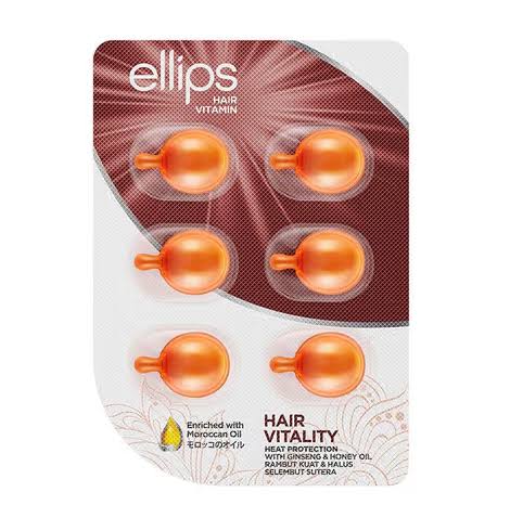 Ellips Hair Vitamin Capsule with ginseng,honey,morrocan Oil for strong and silky smooth each 1ml