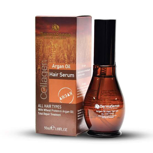 Dermasense - Argan Oil Collagen Hair Serum With Wheat Protein For All Hair Types (50Ml)