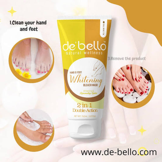 Debello Hand & foot double action Whitening Bleach Mask 150ml