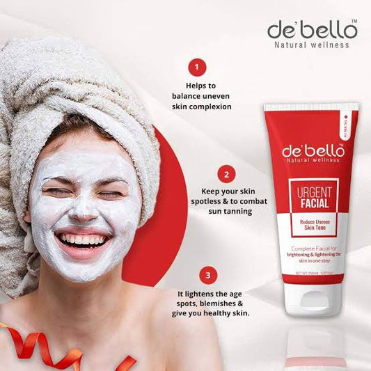 Debello Whitening Urgent Facial all in one tube 150ml
