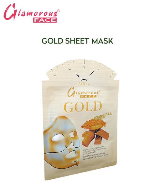 Glamorous face 24K gold sheet 1 mask