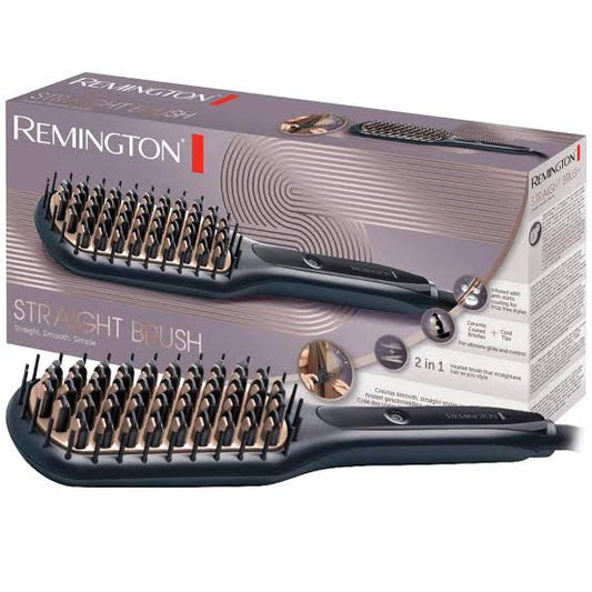 Remington CB 7400 E51 Hair Straightening Brush with 1 year warranty