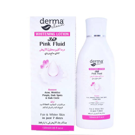 Derma Clean Whitening Lotion 3D Pink Fluid 120 Ml