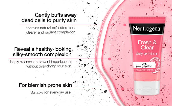 Neutrogena Fresh&Clear daily exfoliator face wash with pink grapefruit AntiBlemish&prone skin 150ml