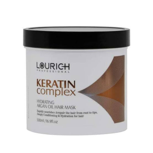 Lourich Professional Keratin Complex Hydrating Argan Oil Hair Mask 500ml For Soft Smooth And Repair Hair