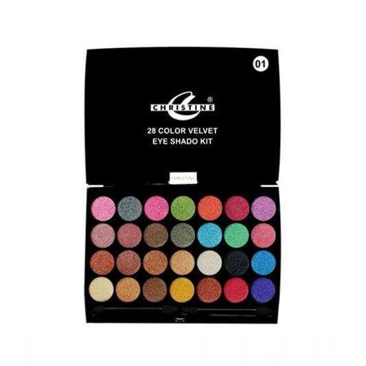 Christine Velvet Eye Shadow KIT 28 Colors 01 number