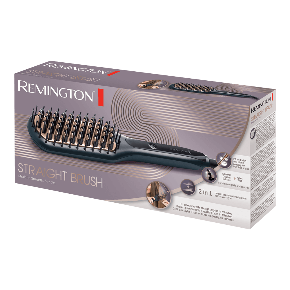 Remington CB 7400 E51 Hair Straightening Brush with 1 year warranty