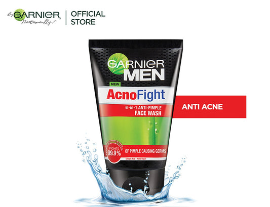 Garnier - Men Acno Fight Face Wash scrub foam Salicylic Acid - 100ml