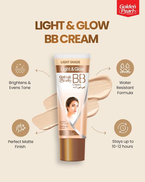 Golden pearl BB cream light & Glow Light shade