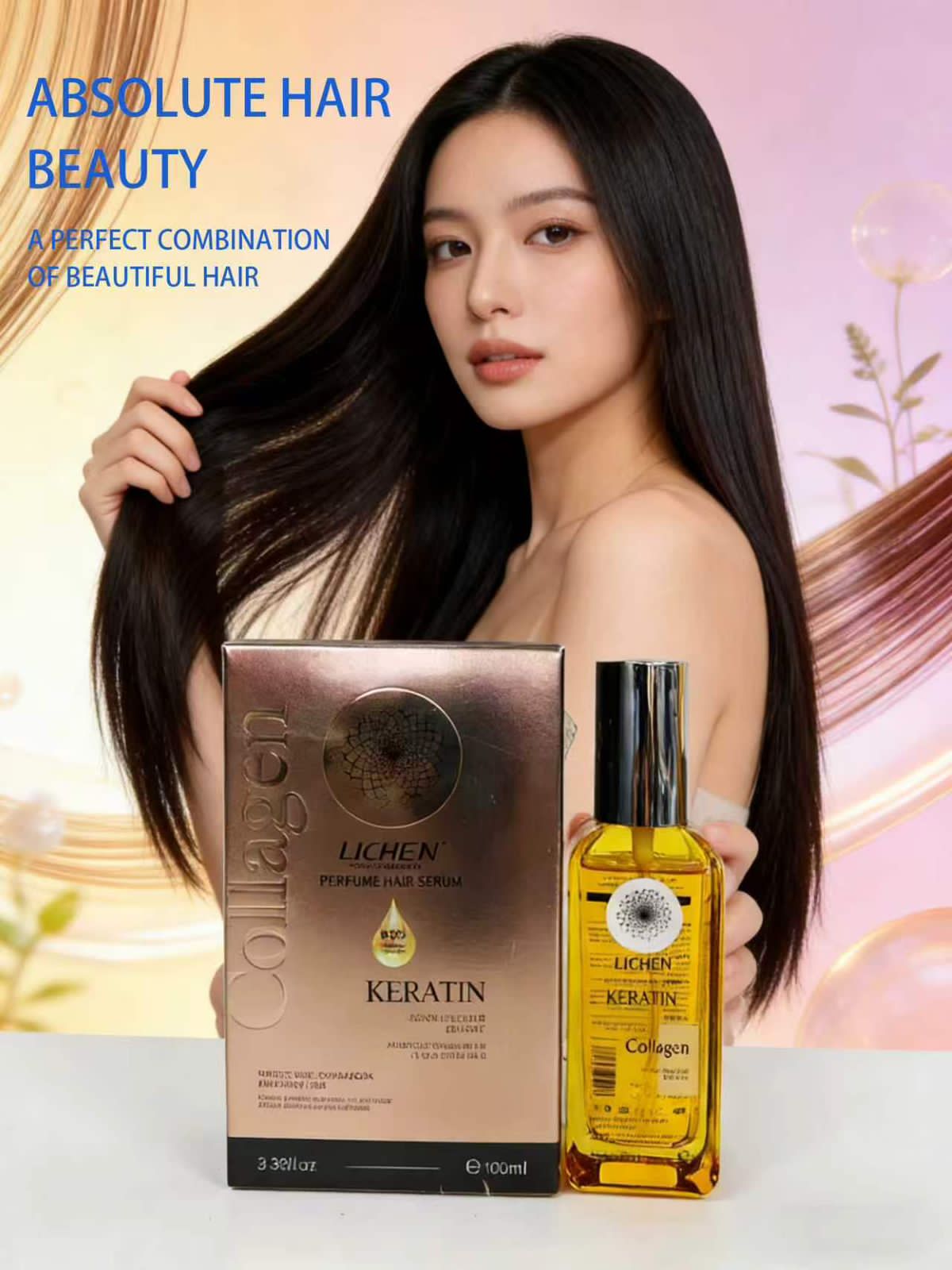Lichen Lychen Keratin Hair Serum – Smooth & Repair Formula (100ml)