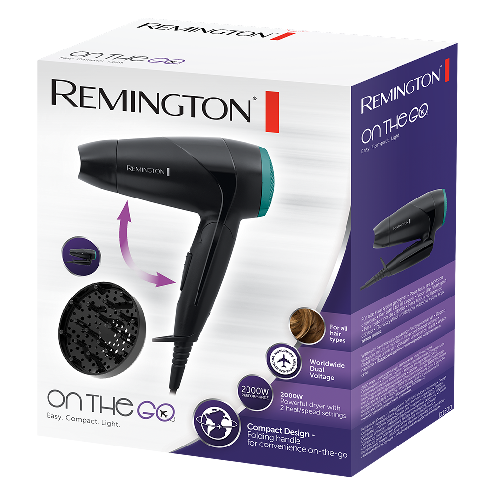 REMINGTON D1500 ON THE GO COMPACT DRYER 2000W with 1 year warranty