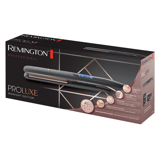 REMINGTON PROLUXE MIDNIGHT EDITION HAIR STRAIGHTENER S9100B with 1 year warranty