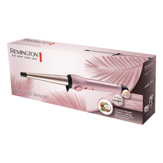 REMINGTON COCONUT SMOOTH HAIR CURLING WAND CI5901 with 1 year warranty