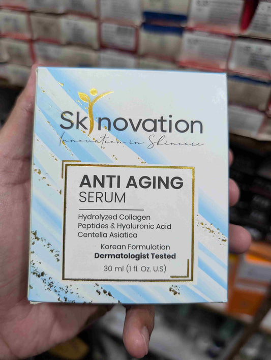 Skin innovation anti ageing face serum hydrolyzed collagen,peptides hyaluronic acid,centella asiatica medicated 30ml