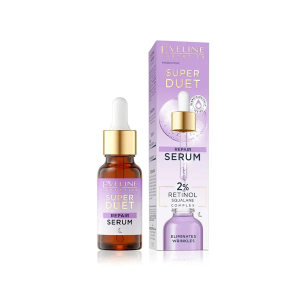 Eveline Super Duet Repair Serum - 2% Retinol & Squalane Complex 18ml
