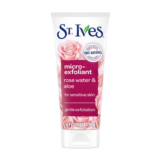 Stives micro exfoliant rose water & aloe for sensitive skin scrub wash 170gm