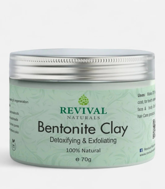 Revival Bentonite clay for Acne, Blemishes, Oily skin, Open Pores, White/Black Heads 70gm