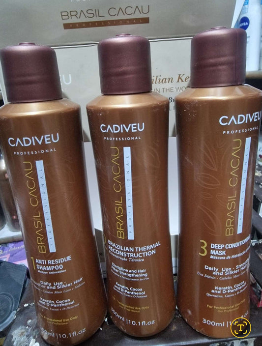 Brasil Cacau Brazilian Keratin 300ml Treatment Kit 3 Bottles