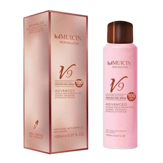 Muicin SPF100 V9 Moisturizing Advanced Sun Protection Spray SPF 100 - 150ml | Triple Protection & Hydration