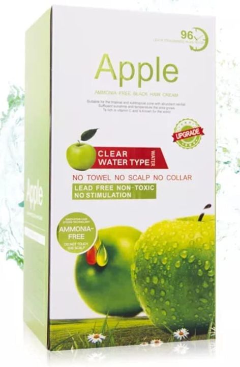 Apple Non toxic No Stimulation ammonia Free Black Hair Color Cream 500ml+500ml