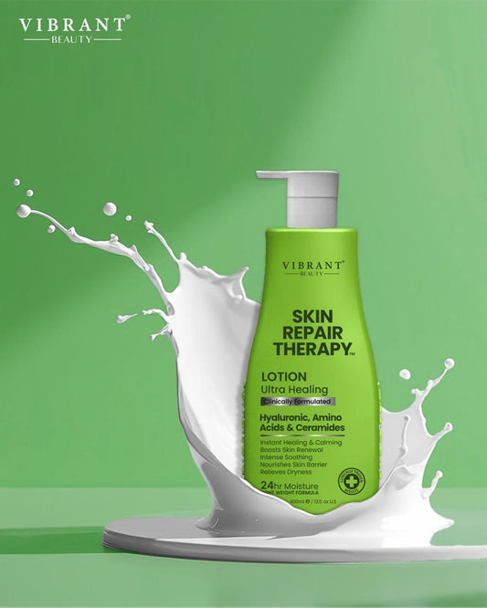 Vibrant moisturising lotion ultra healing hyaluronic,amino acid, ceramides