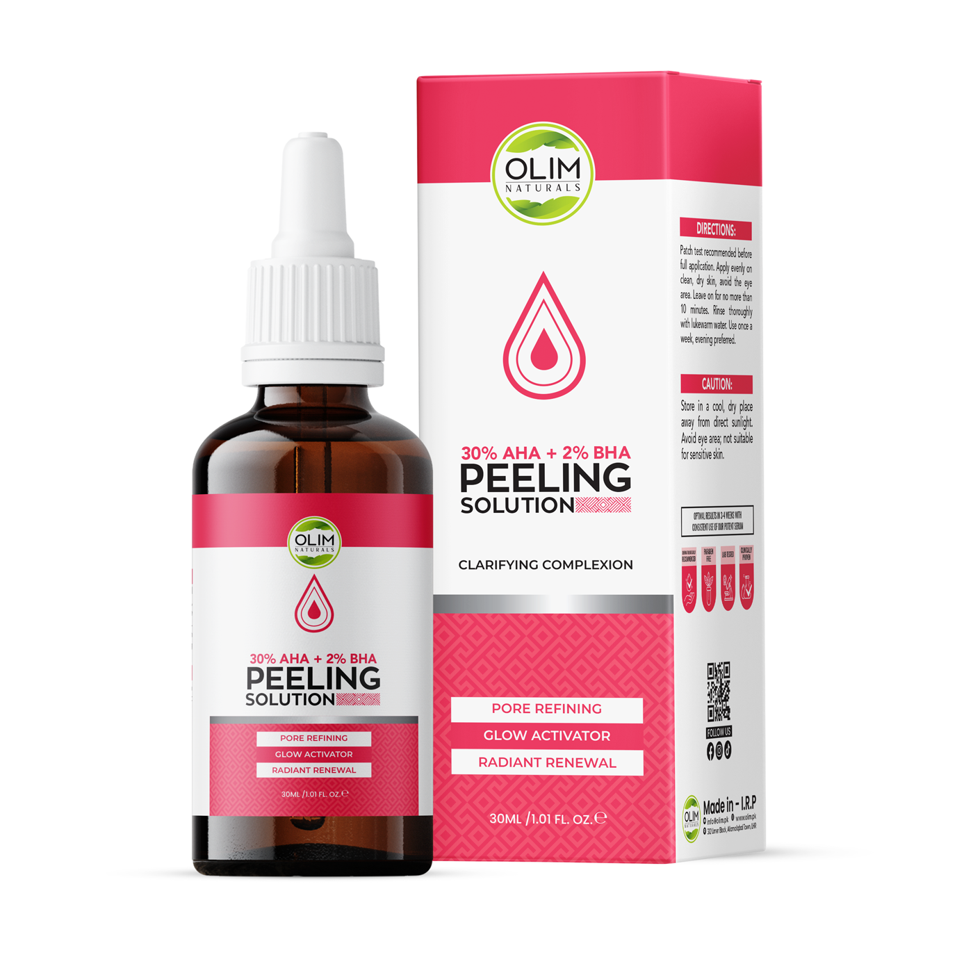 OLIM AHA 30% + BHA 2% Peeling Solution face serum 30ml