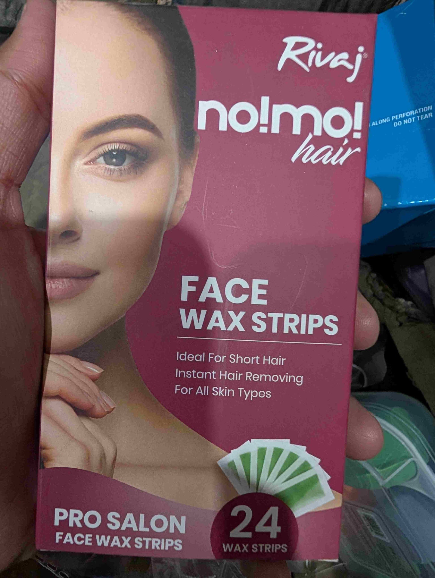 Rivaj no more hair face wax strips 24wax strips included