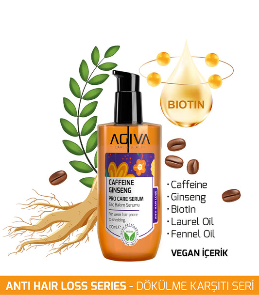 AGIVA hair serum caffeine Ginseng for weak hair prone to shedding anti hair loss 100ml