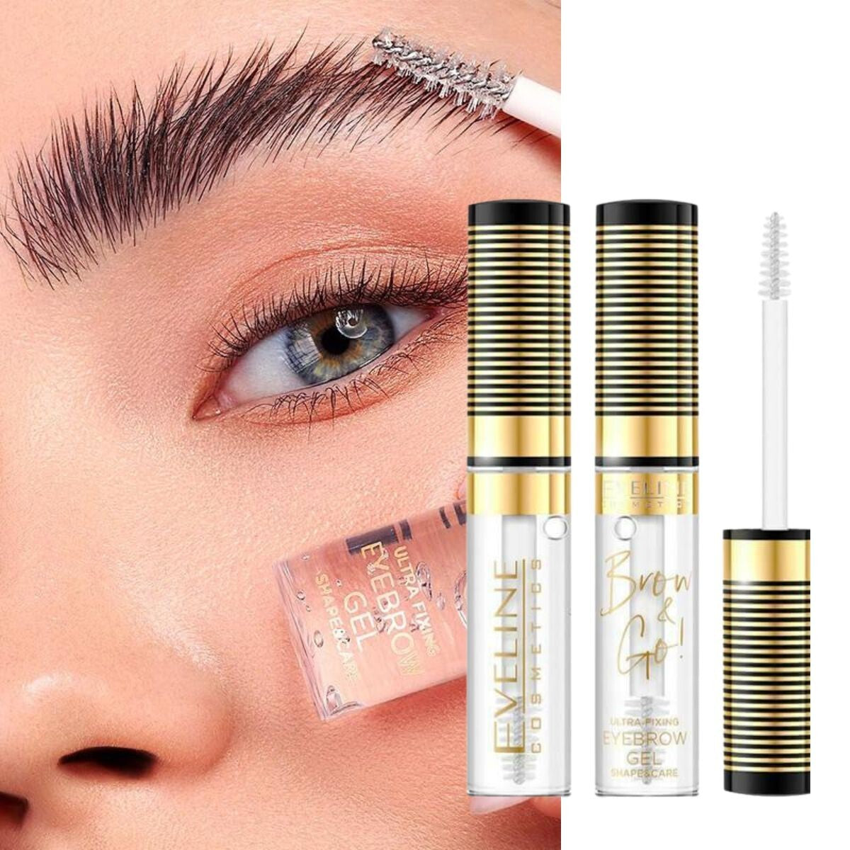 Eveline BrowGo Ultra Fixing Eyebrow transparent Gel Clear Shape and Care Eyebrow Styling 6ml