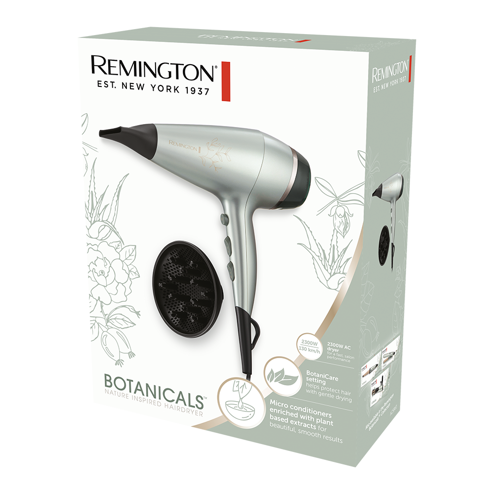 REMINGTON BOTANICALS HAIR DRYER-AC5860 with 1 year warranty