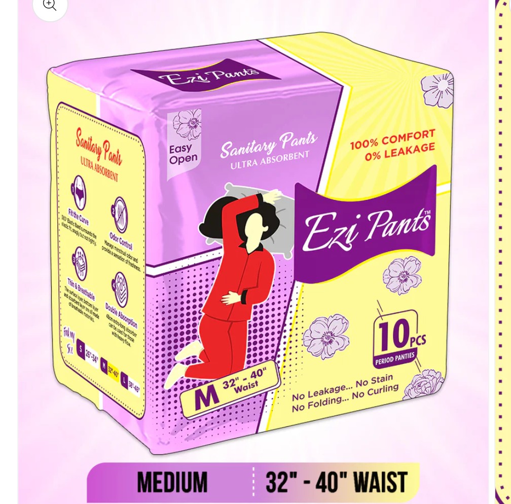 Easy eazi Ezi-Pants Sanitary Pants Ultra Absorbent Protection upto 12 hours 10pcs