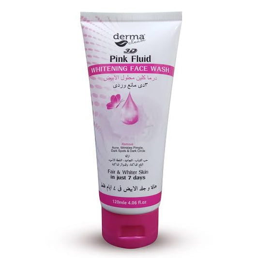 Derma Clean 3d Pink Fluid Face Wash 120ml