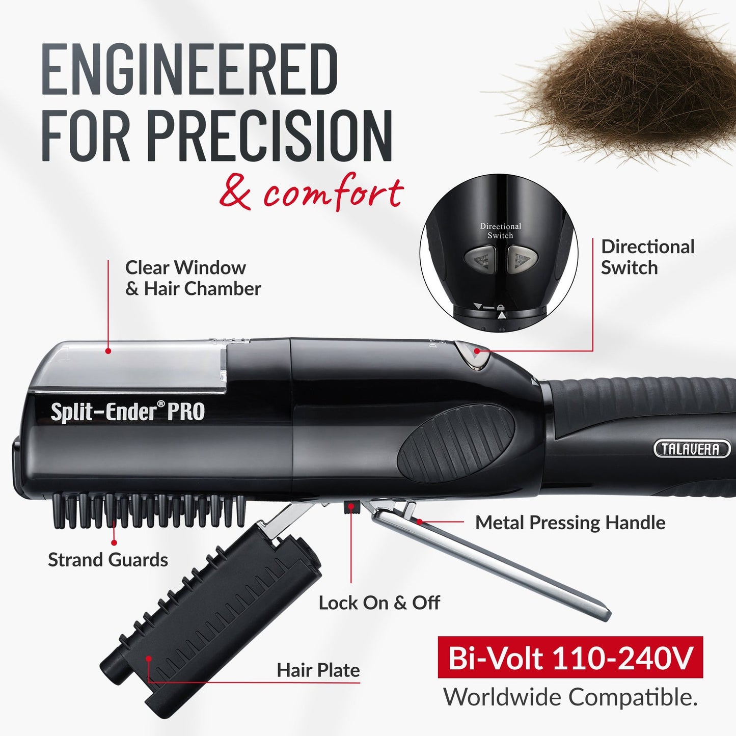Cordless split end hair trimmer (safety trim split ends and damage hair ends in minutes)