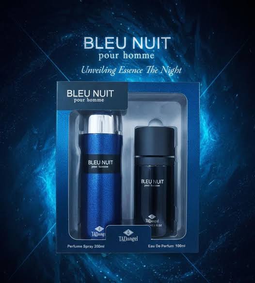 TAD Angel Bleu Nuit Pour Homme EDP 100ml Perfume& Body Spray 200ml Gift Set -