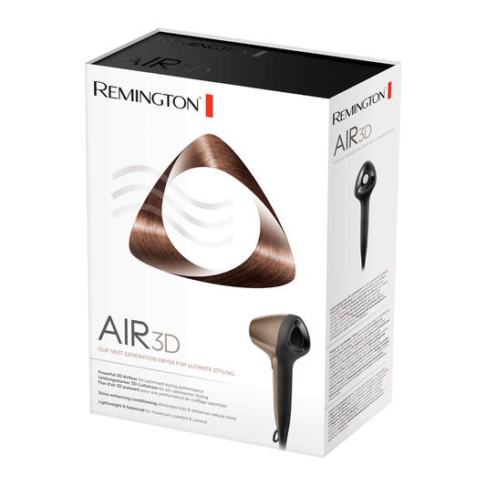 REMINGTON D7777 AIR 3D HAIR DRYER with 1 year warranty