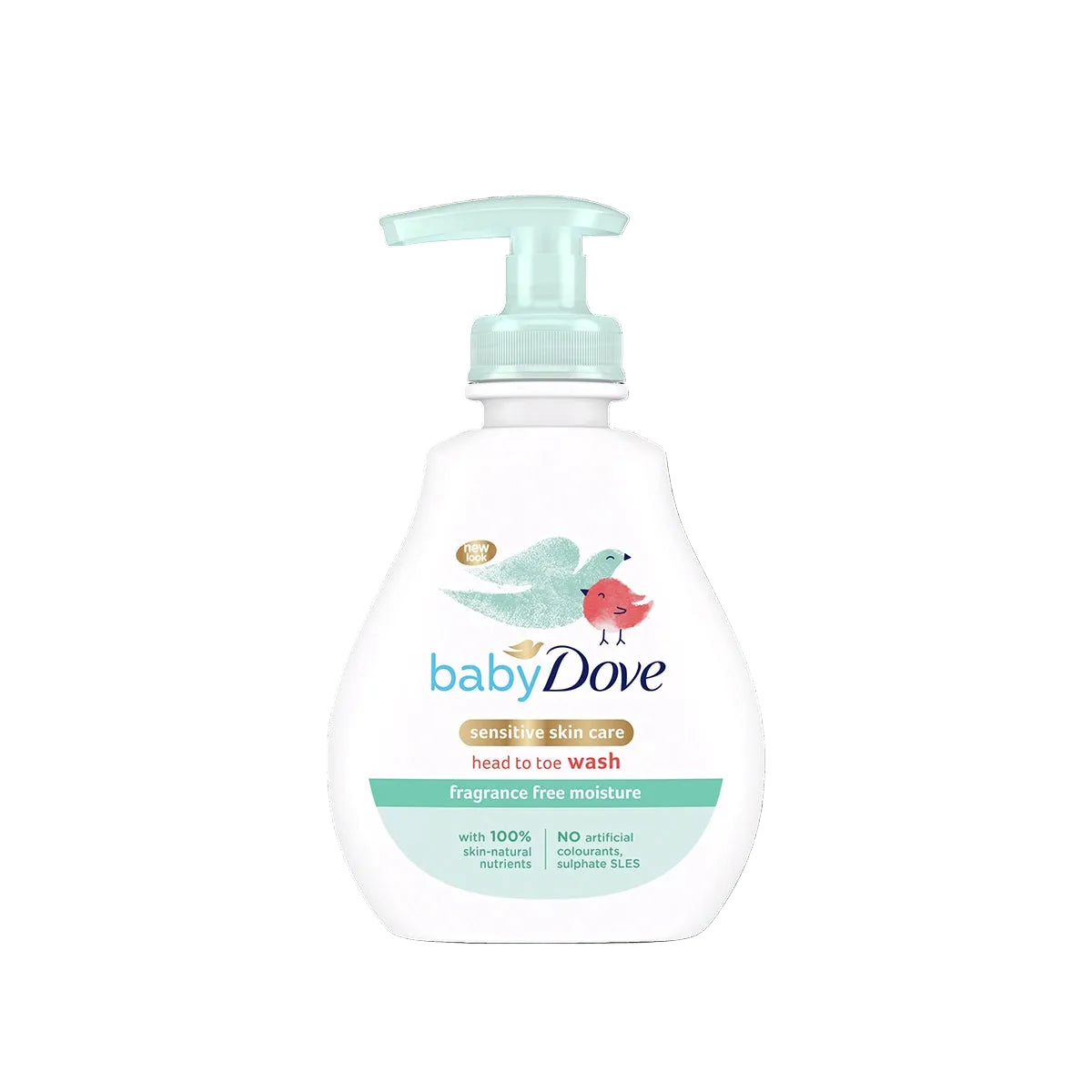 DOVE UK BABY HEAD TO TOE WASH 200ML SENSITIVE MOISTURE fragrance free