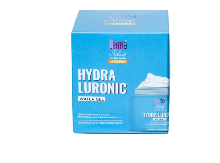 Derma shine Premium Hydra-Luronic Water Gel hydra gel 50ml normal to combination