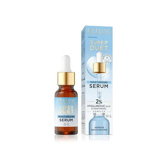 Eveline Super Duet MoisturizingSerum - 2% Hyaluronic Acid & D-Panthenol Complex 18ml