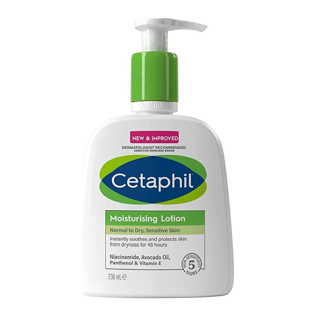 Cetaphil Moisturizing Lotion Dry To Normal, Sensitive Skin (FACE/BODY) made in UK 236ml
