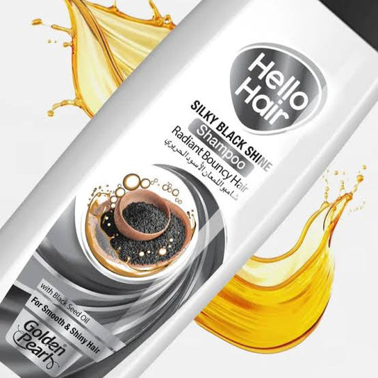 Golden Pearl Hello Hair - Silky Black Shine Shampoo 360ml