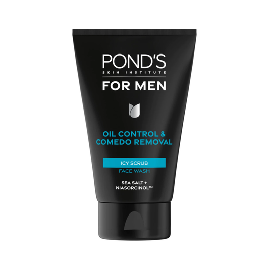 Ponds Men Oil Control & Comedo Removal Icy Scrub Face Wash (100g