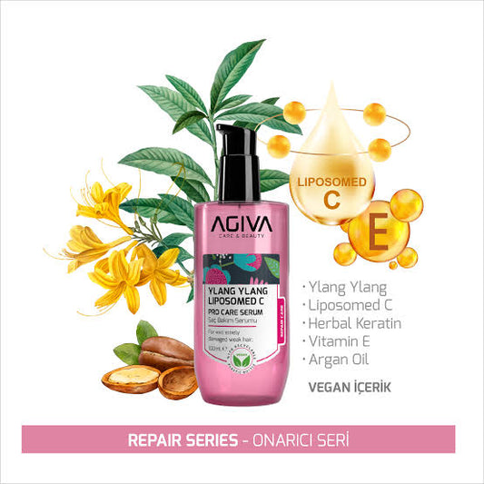 AGIVA hair serum Ylang Ylang liposomed C for extremely damage & weak hair 100ml