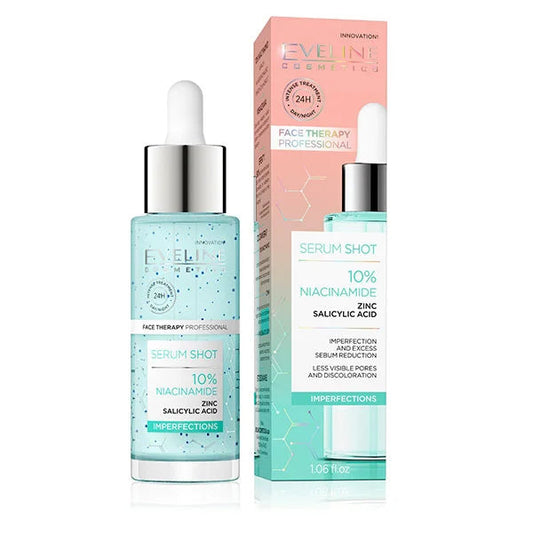 Eveline Serum Shot 10% Niacinamide Serum With Zinc+Salicylic Acid - Imperfections 30ml