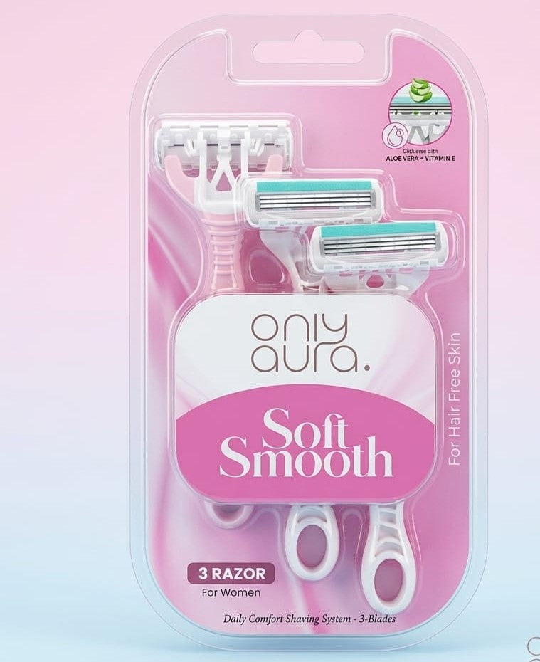 OnlyAura soft smooth 3 razor women