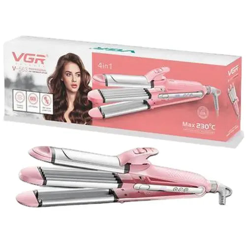 VGR V-563 Professional 4-in-1 Straightener, Curler, Crimper And Waver max heat 230C